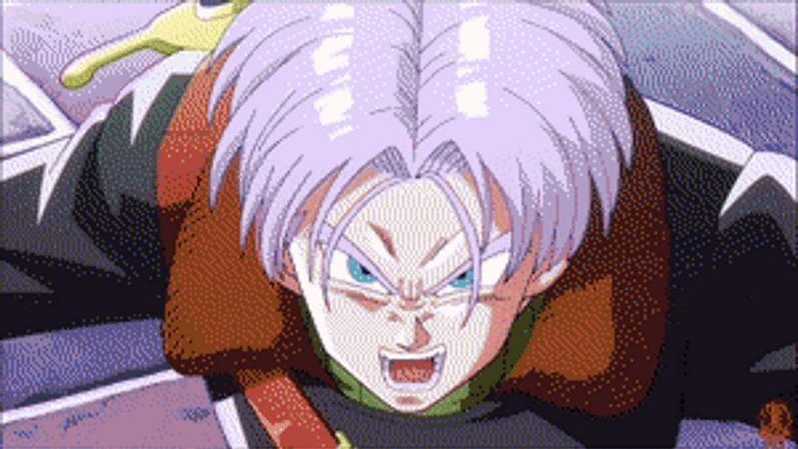Trunks Dragon Ball Angry Attack Flying GIF