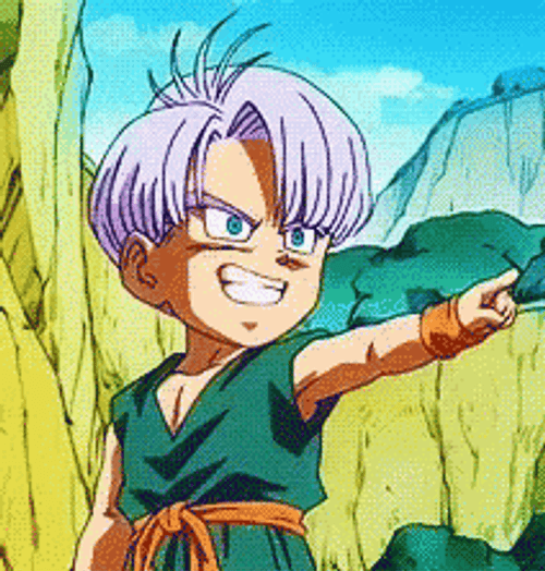Trunks Dragon Ball Pointing Thumbs Up Down GIF