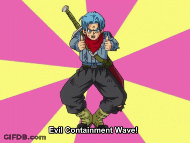 Trunks Dragon Ball Silly Evil Wave GIF