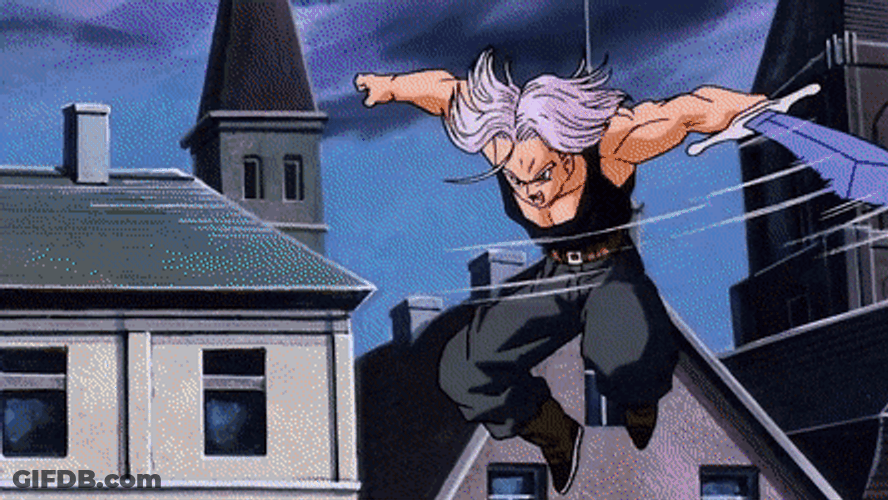 Trunks Dragon Ball Throwing Explosives GIF