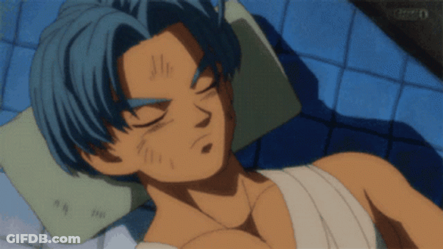 Trunks Dragon Ball Waking Up Sleeping GIF