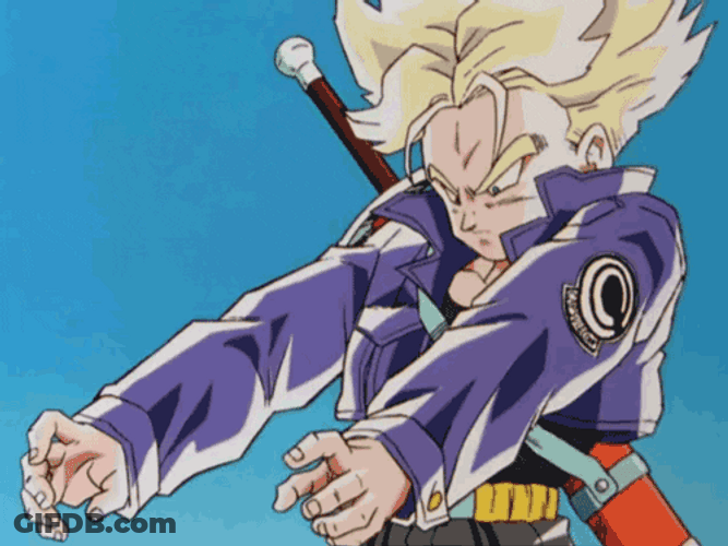 Trunks Hand Sign Dragon Ball GT GIF