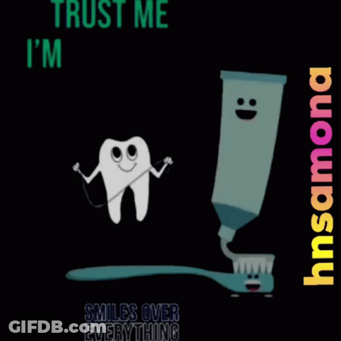 Trust Me I'm A Dentist Smiling Poster GIF