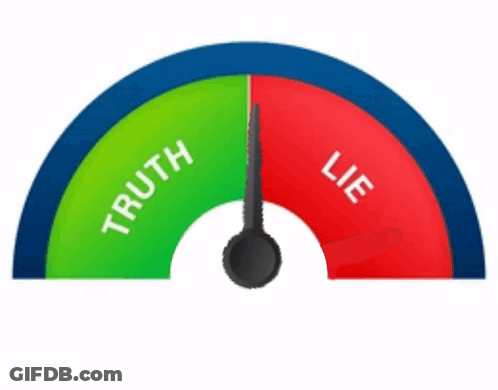 Truth And Lie Gauge With Green Red Circles GIF