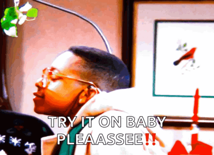 Try It On Baby Please Steve Urkel GIF