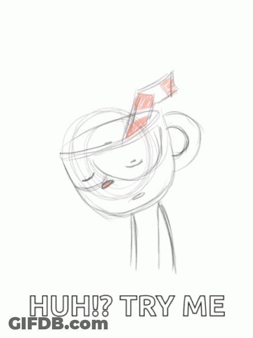 Try Me Cuphead Drawing GIF