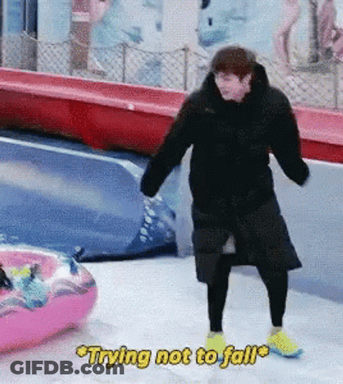 Trying Not To Fall Slipping GIF