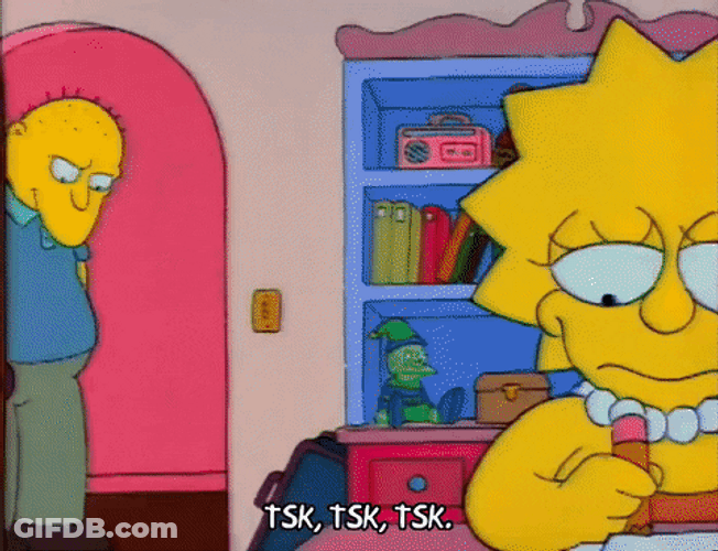 Tsk Tsk Lisa Simpson And Kearney Zzyzwicz GIF