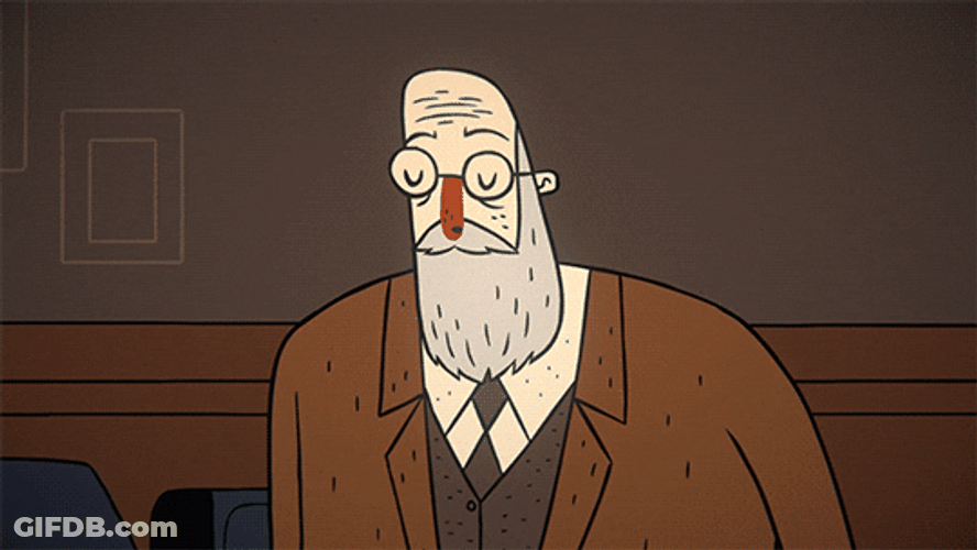 Tsk Tsk Old Bald Man With Beard GIF