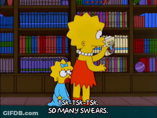 Tsk Tsk So Many Swears Lisa Simpson GIF