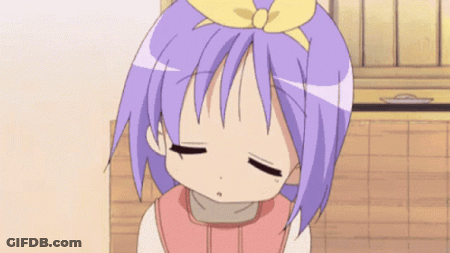 Tsukasa Hiiragi Anime Sleeping While Sitting GIF