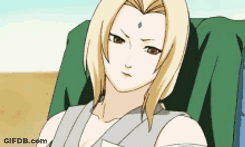 Tsunade Feeling Down While Staring GIF