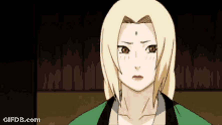 Tsunade Getting Shy While Talking GIF