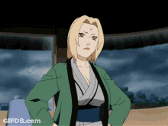 Tsunade Meh Boring Facial Expression GIF