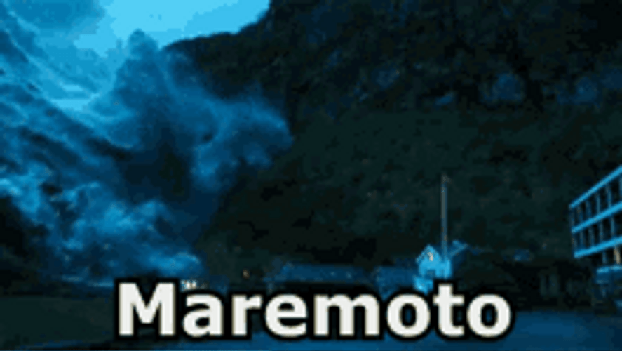 Tsunami Entering City Tidal Wave GIF