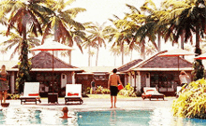 Tsunami Hitting Resort GIF