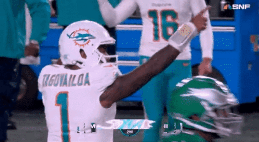 Tua Tagovailoa Celebrating Touchdown GIF