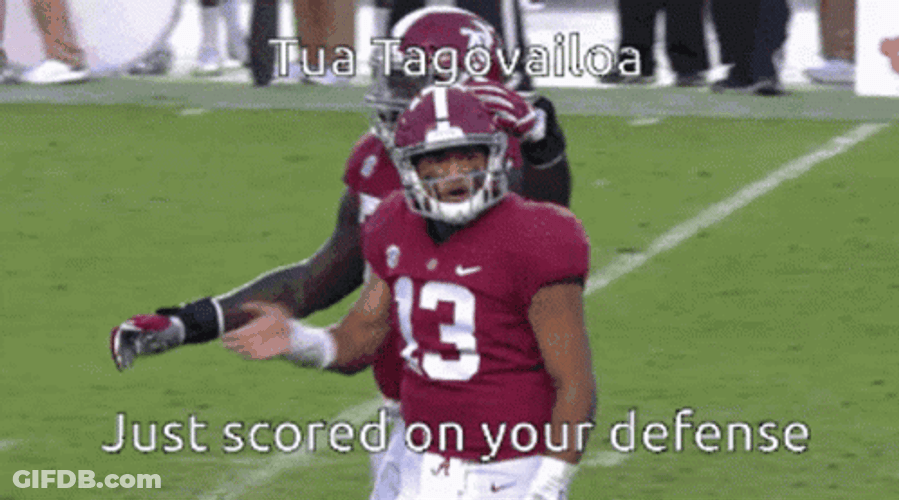Tua Tagovailoa Just Score On Your Defense GIF