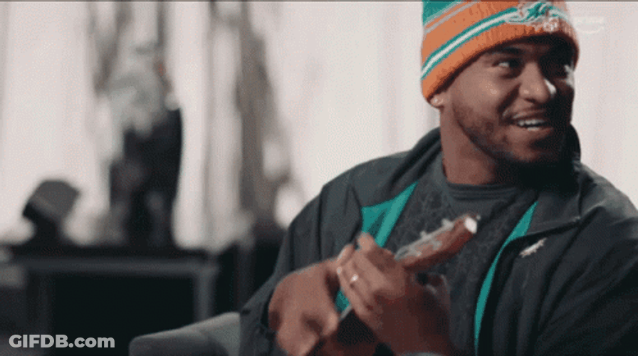 Tua Tagovailoa Playing Ukulele GIF