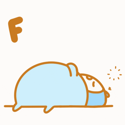 Tubby Blue Cat Passed Out Food Coma GIF