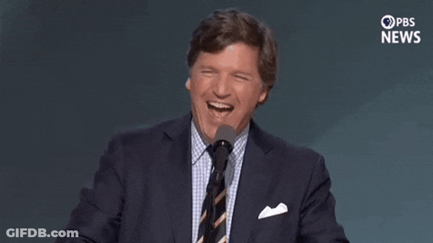 Tucker Carlson Laughing Out Loud GIF