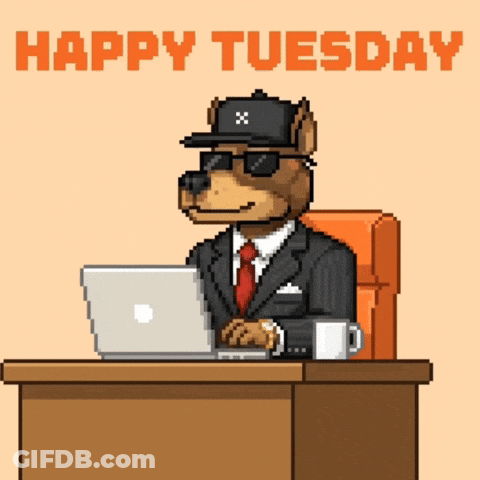 Tuesday Sticker In Green GIF