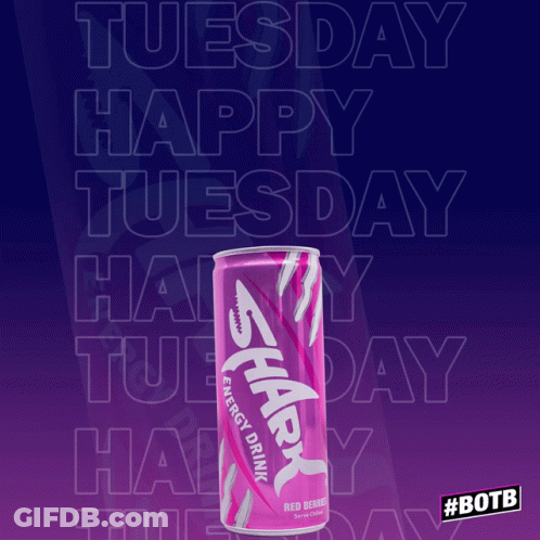 Tuesday Word With Confetti And Sprinkles GIF