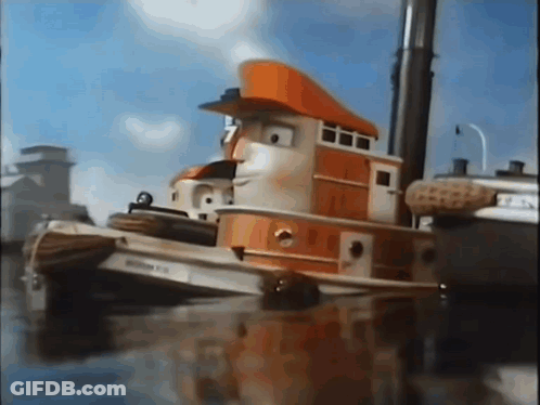 Tugboat On Water GIF