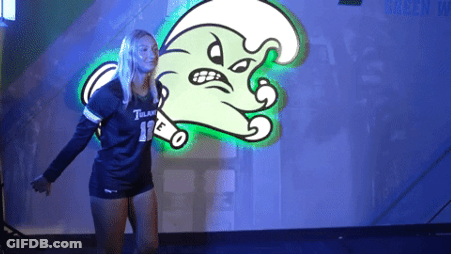 Tulane Volleyball Griddy Dance GIF