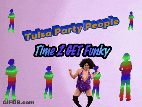 Tulsa Party People Poster Woman Dancing GIF