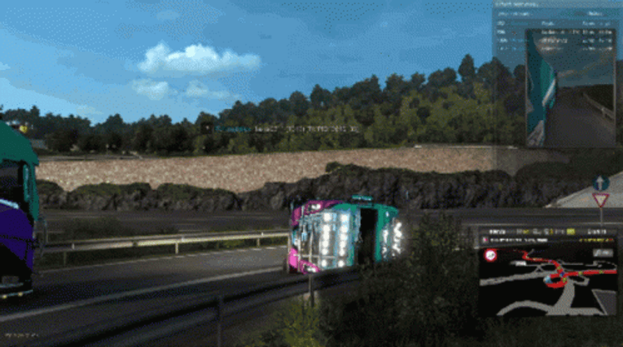 Tumbled Down In American Truck Simulator. GIF