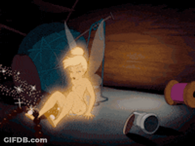 Tumbled Down Tinkerbell GIF