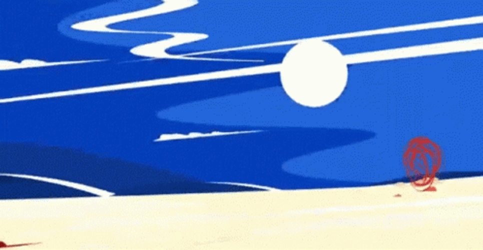 Tumbleweed Rolling Colored Art GIF