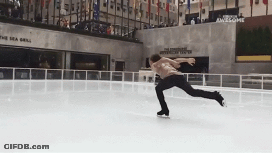 Tumbling And Ice Skating GIF