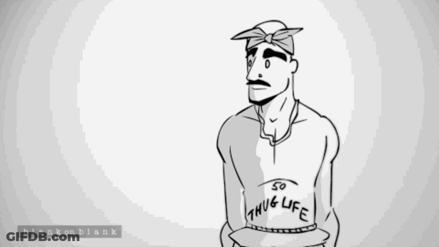 Tupac Shakur Cartoon Thug Life GIF