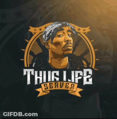 Tupac Shakur Thug Life Logo GIF
