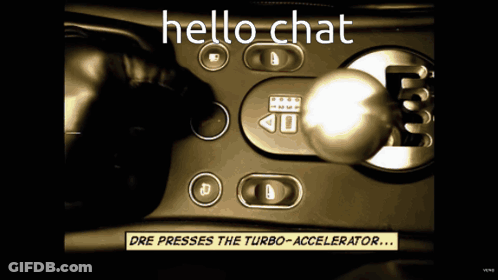Turbo Accelerator Saying Hello Chat GIF