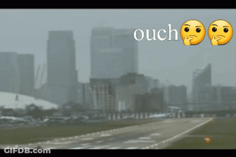 Turbulence Fail Plane Landing GIF