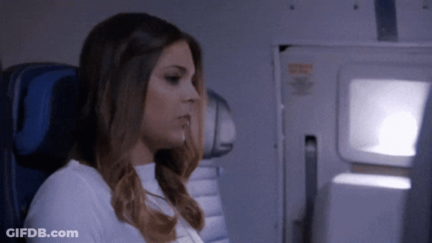 Turbulence Happening Inside A Plane GIF