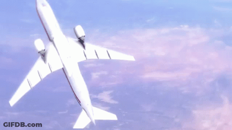 Turbulence Meme Crashing Plane GIF