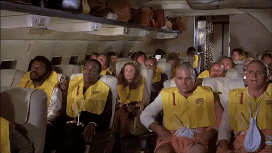 Turbulence Meme Happening Inside Plane GIF