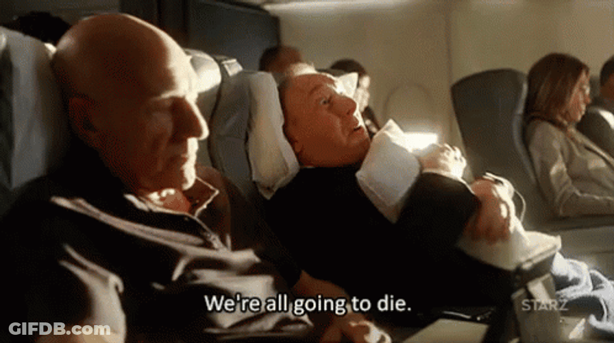 Turbulence Meme We're All Going To Die GIF