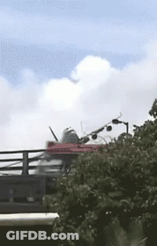 Turbulence Plane Passes By So Close GIF