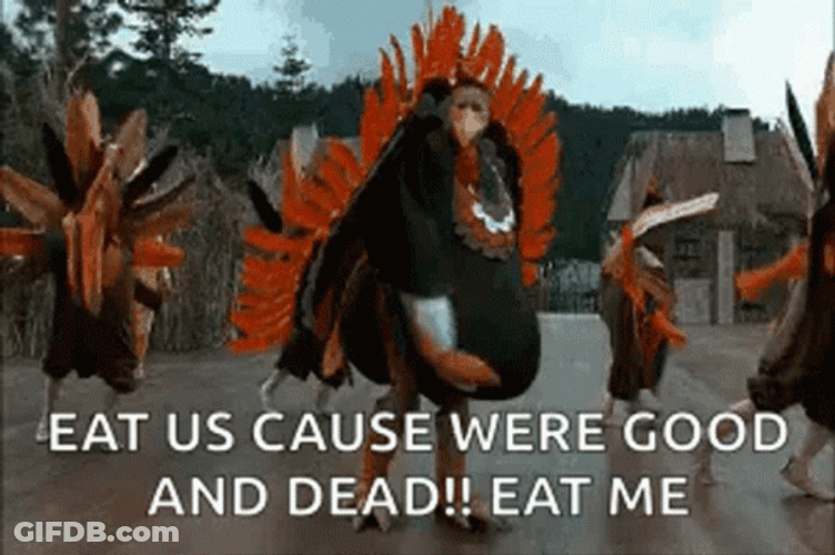 Turkey Dance On Addams Family Thanksgiving GIF