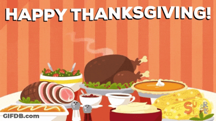 Turkey Day Black And White Cats GIF