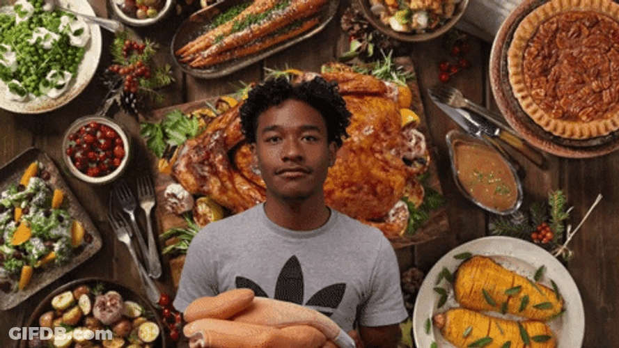 Turkey Day Black Man Greeting GIF