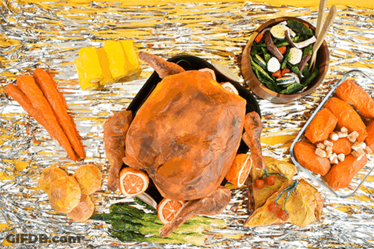 Turkey Day Ingredients For Cooking Bird GIF