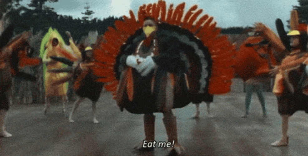 Turkey From Addams Family Thanksgiving Says Eat Me GIF