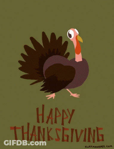 Turkey Saying Happy Thanksgiving GIF