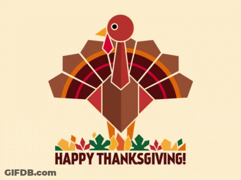 Turkey Saying Happy Thanksgiving GIF
